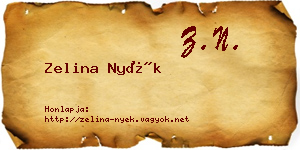Zelina Nyék névjegykártya